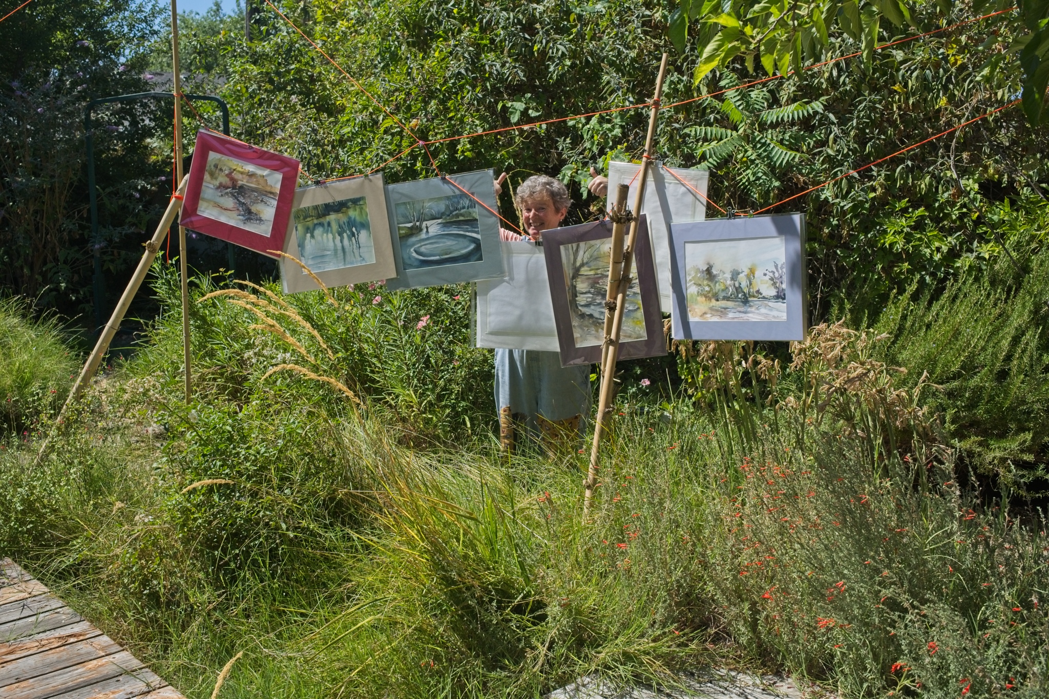 Testing an outdoor art exhibit